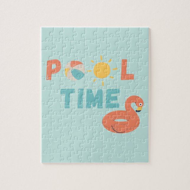 temps de la piscine. Puzzle (Vertical)