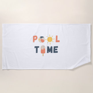 temps de la piscine. Serviettes de plage