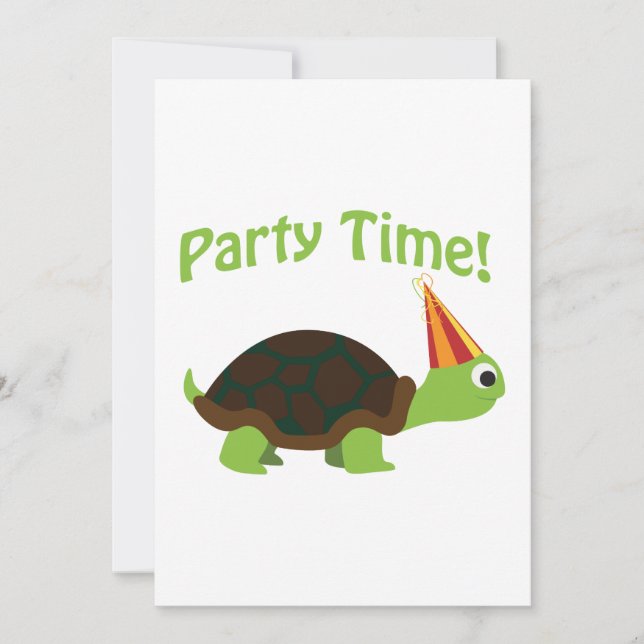 Temps de partie ! Invitation de partie de tortue (Devant)