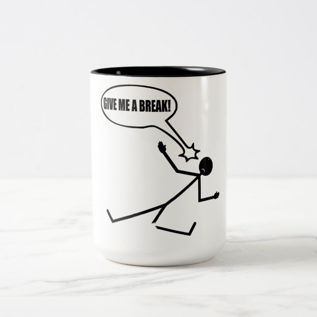 Temps de pause Stick Man Coffee Mug (Centre)