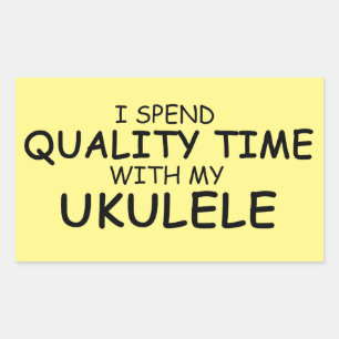 Temps de qualité Autocollant rectangulaire Ukulele