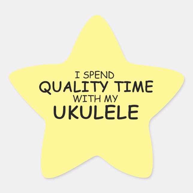 Temps de qualité Autocollant Ukulele Star (Devant)