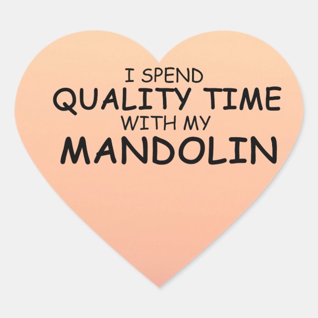 Temps de qualité Sticker Coeur Mandolin (Devant)