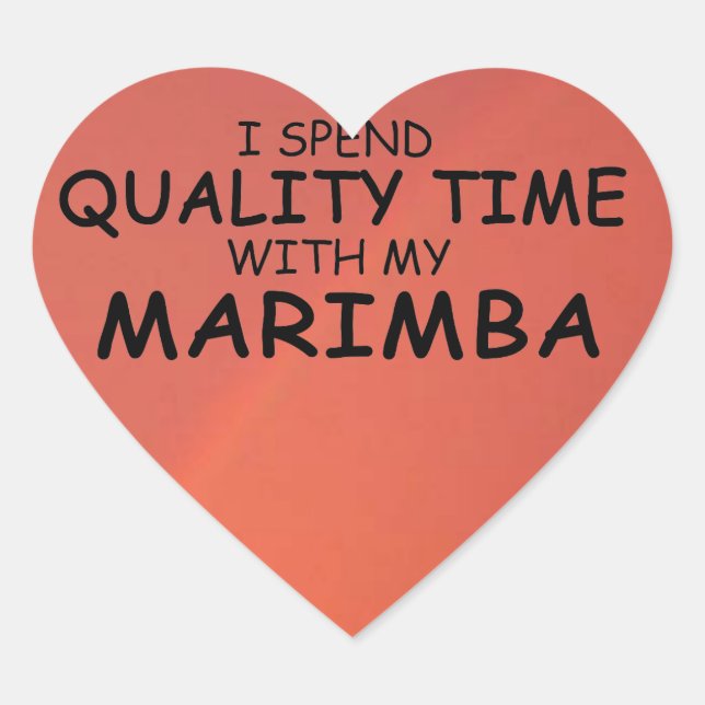 Temps de qualité Sticker Coeur Marimba (Devant)