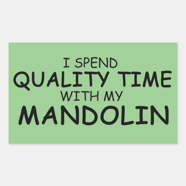 Temps de qualité Sticker rectangulaire Mandolin (Devant)