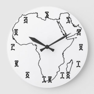 Temps éthiopien de l'Afrique - (grande) horloge