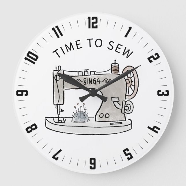 Temps Mal Pour Coudre Une Grande Horloge (Recto)