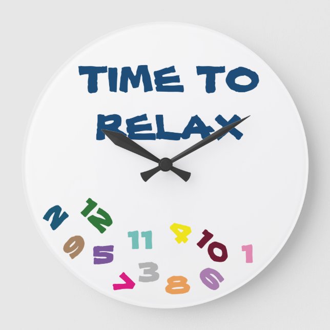 **TEMPS POUR SE DÉTENDRE** AVEC CETTE HORLOGE COOL (Recto)
