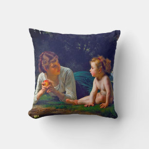 Temptation, Bouguereau Throw Pillow
