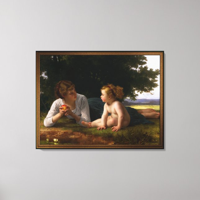 Temptation by William Bouguereau Canvas Print (Front)