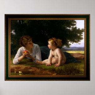 Temptation by William Bouguereau Poster