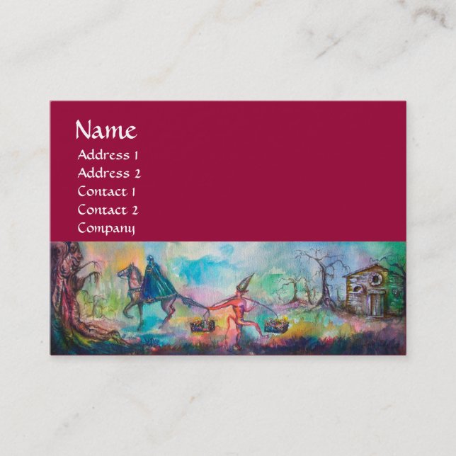 TEMPTATION Dark Knight and Devil's Treasure Red Business Card (Front)