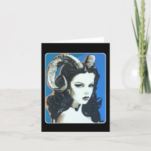 'Temptation in the Magick' Painting on a Blank Thank You Card