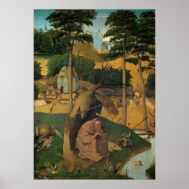 Temptation of Saint Anthony, by Bosch Poster (Front)