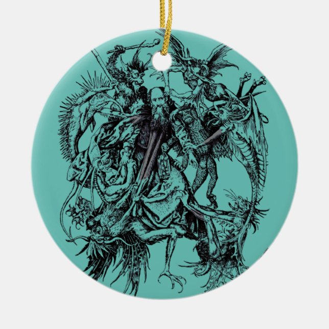Temptation of Saint Anthony the Great Ceramic Ornament (Front)
