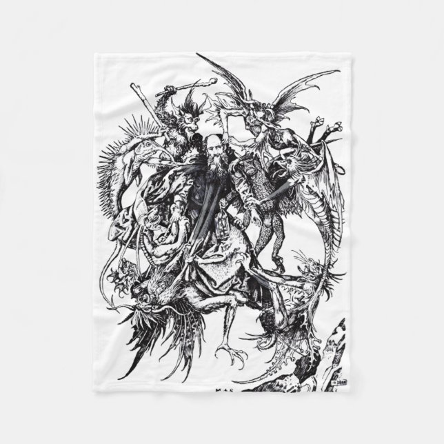 Temptation of Saint Anthony the Great Fleece Blanket (Front)