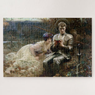 Temptation of Sir Percival (Medieval Knight) Jigsaw Puzzle