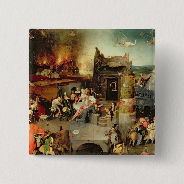 Temptation of St. Anthony 2 Inch Square Button (Front)