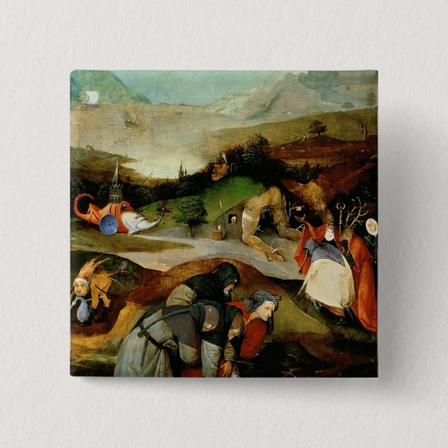 Temptation of St. Anthony 2 Inch Square Button (Front)