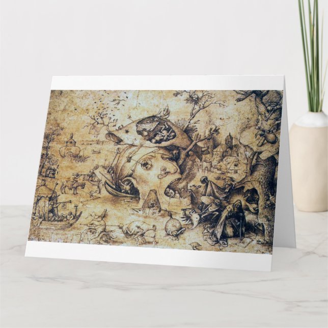 Temptation of St. Antony the Great, Pieter Bruegel Card (Front)