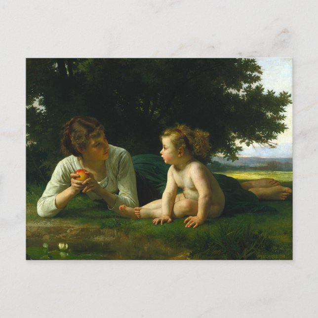 Temptation, William-Adolphe Bouguereau Postcard (Front)