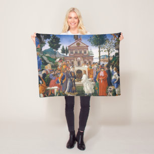 Temptations of Christ, Sandro Botticelli Fleece Blanket