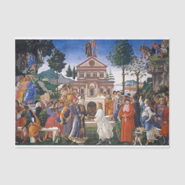 Temptations of Christ, Sandro Botticelli Tissue Paper (Front)