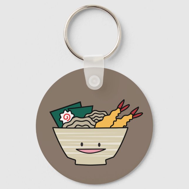 Tempura ramen bowl nori shrimp Japanese noodles Keychain (Front)