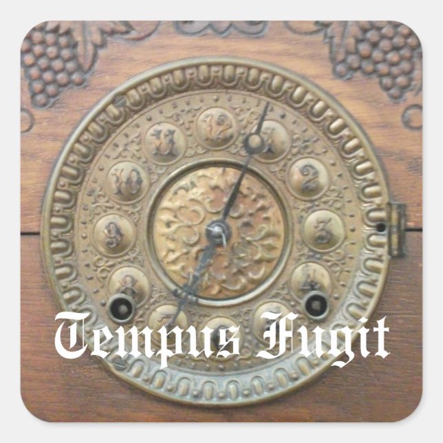 Tempus Fugit Antique Clock Face Stickers (Front)