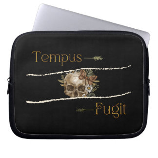 Tempus fugit laptop sleeve
