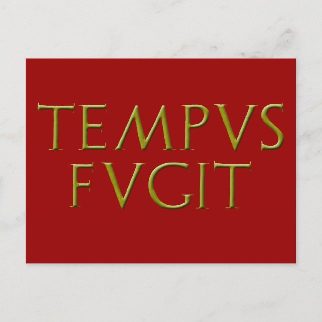 Tempus Fugit Postcard (Front)