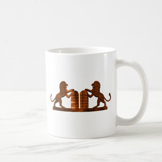 Ten Commandments and Lions Coffee Mug (Right)
