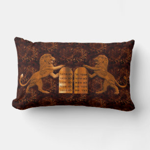 Ten Commandments and Lions Lumbar Pillow