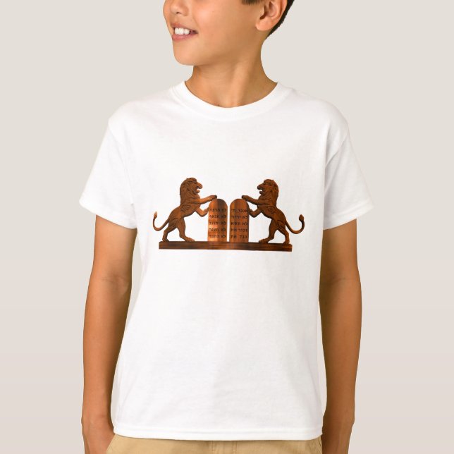Ten Commandments and Lions T-Shirt (Front)