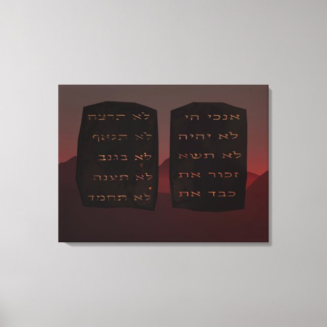 Ten Commandments Canvas Print (Front)
