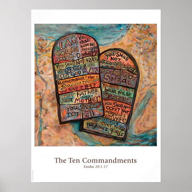 Ten Commandments Classroom Poster (Front)