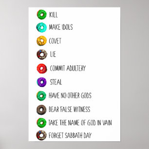 ten commandments funny list message humour poster