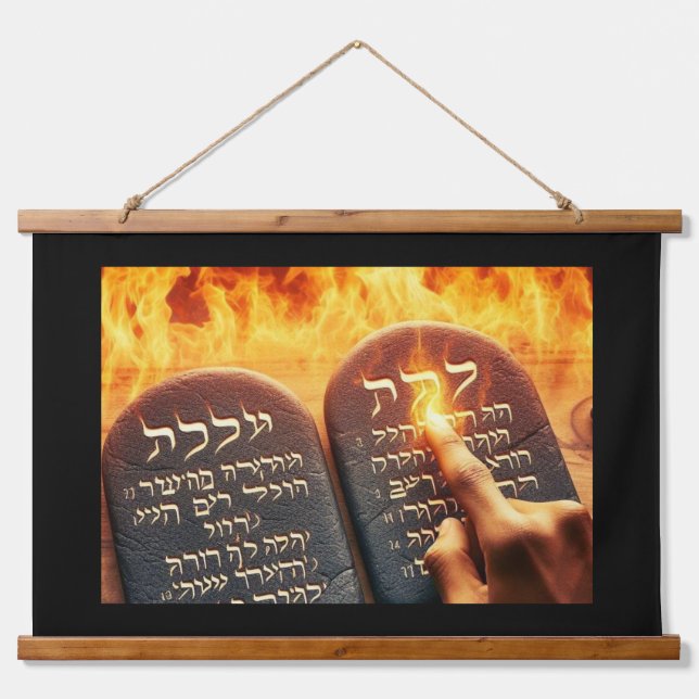 Ten Commandments Hanging Tapestry (Front)