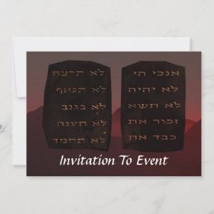 Ten Commandments Invitation
