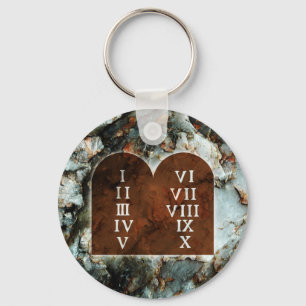 Ten Commandments Keychain
