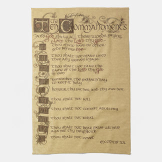 ten commandments kitchen towel