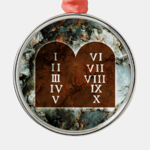 Ten Commandments Metal Ornament