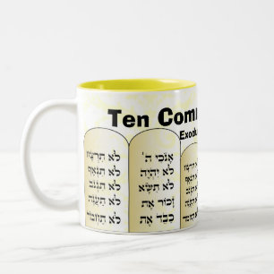 Ten commandments mug