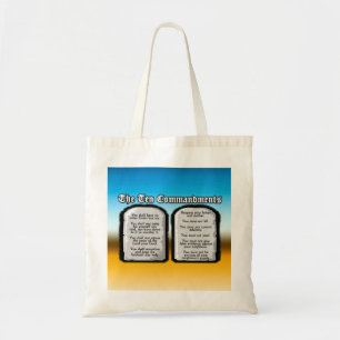 Ten Commandments of the Holy Bible, God's Law Tote Bag
