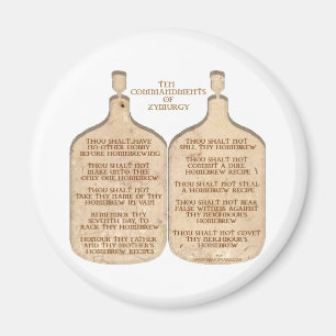 Ten Commandments of Zymurgy Magnet