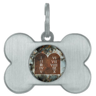Ten Commandments Pet ID Tag