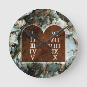 Ten Commandments Round Clock