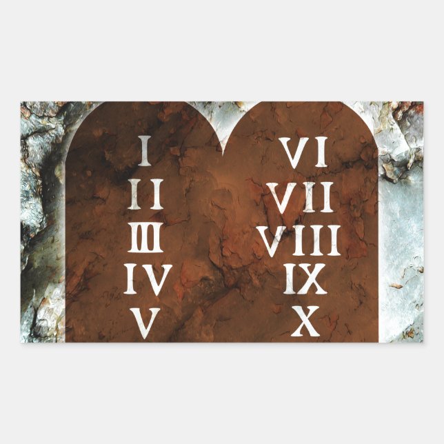 Ten Commandments Sticker (Front)