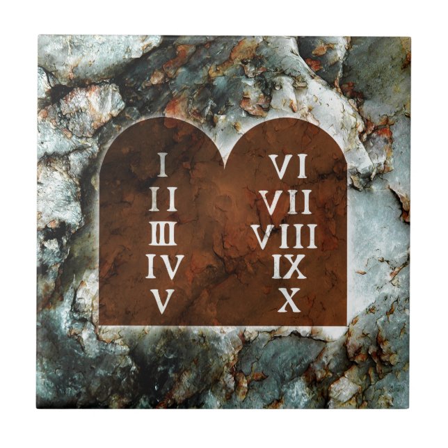 Ten Commandments Tile (Front)