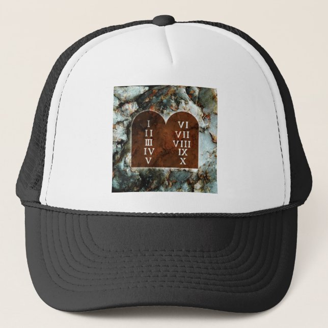 Ten Commandments Trucker Hat (Front)